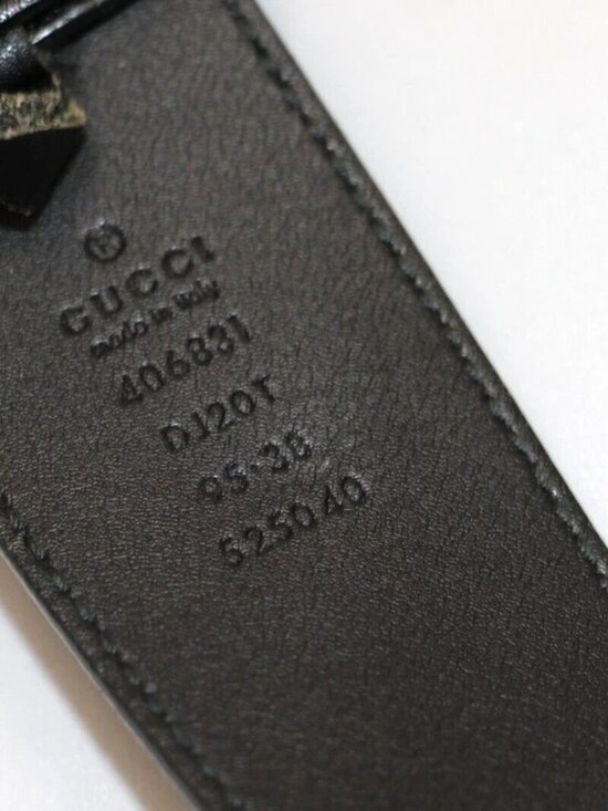 GUCCI GG Marmont Double G Buckle Leather Black Belt 406831 DJ20T- 95-38 main image 12